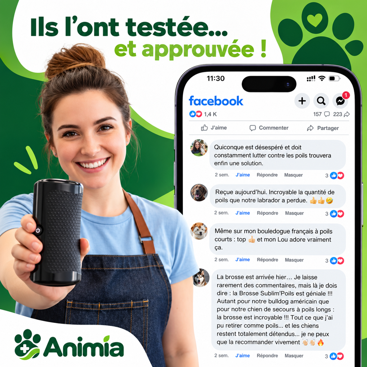 Brosse Toilettage Animia