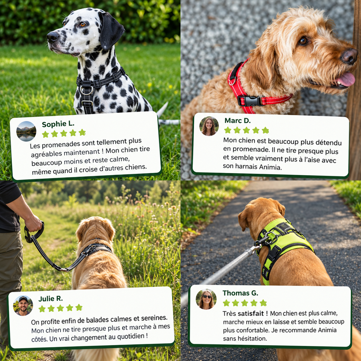 Harnais anti-traction pour chien Animia